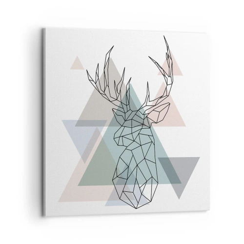 Obraz na plátne - V geometrickom lese - 60x60 cm