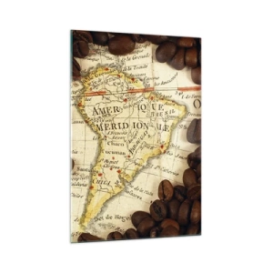 Obraz na skle - Odkiaľ je najlepšia káva? - 70x100 cm