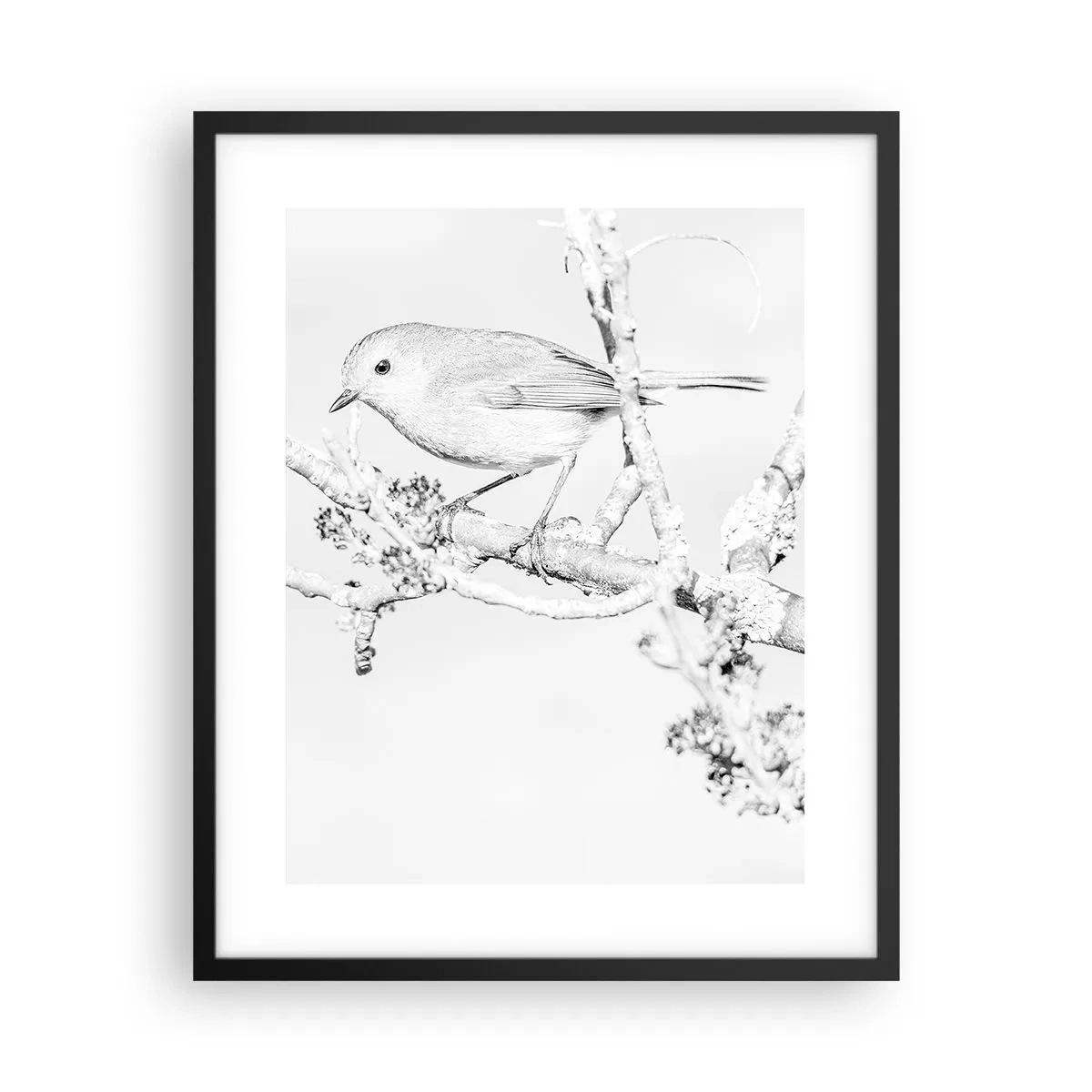 Plagát v čiernom ráme - Zimné ráno - 40x50 cm