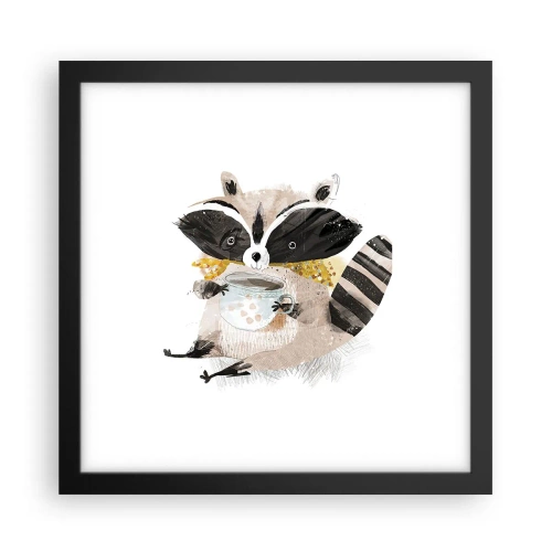 Plagát v čiernom ráme - Môj priateľ mýval - 30x30 cm