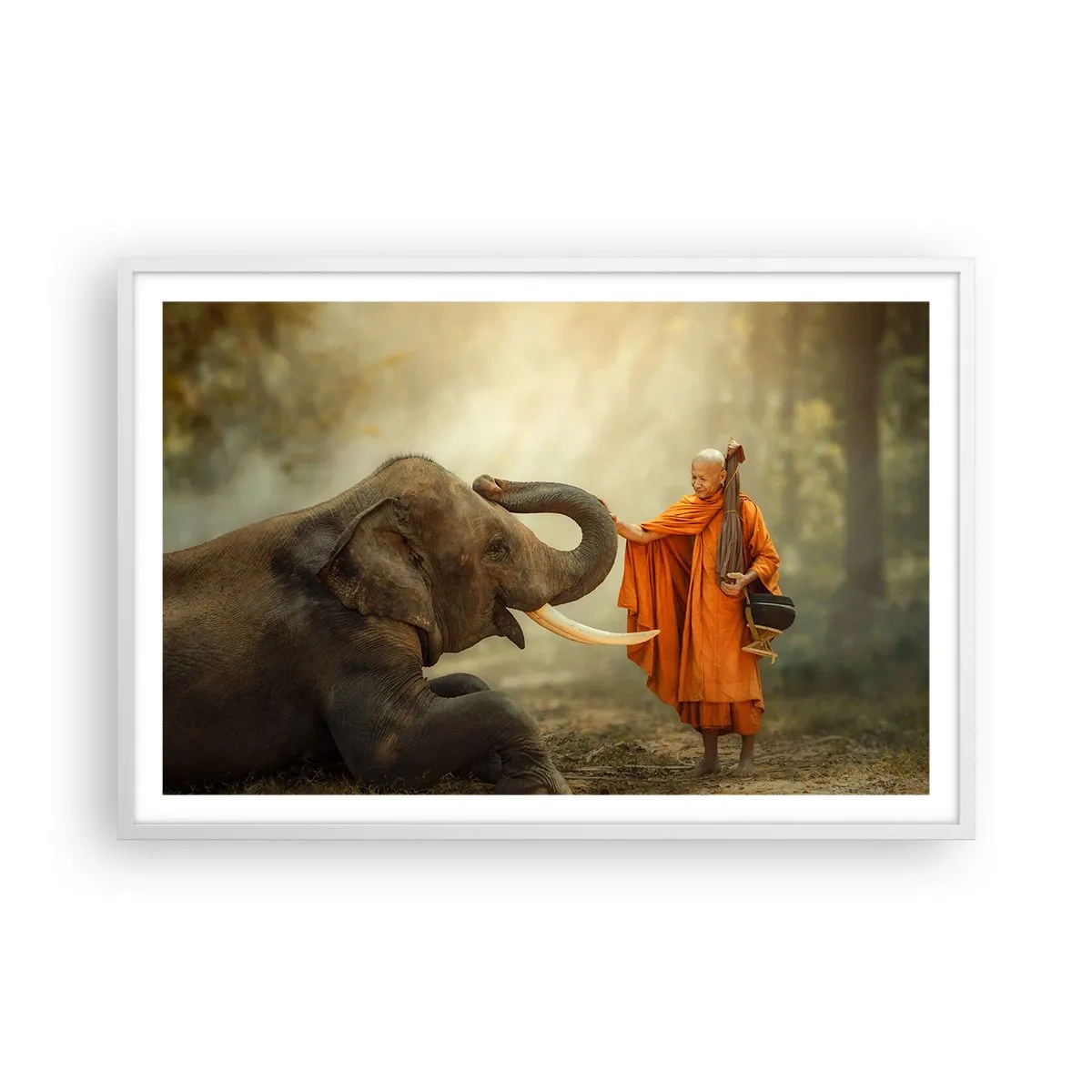 Plagát v bielom ráme - Stretnutie na cestách - 91x61 cm