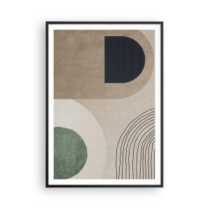 Plagát v čiernom ráme - Nežnosť oválu - 70x100 cm