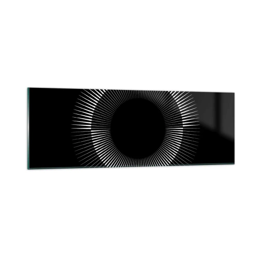 Obraz na skle - Čierne slnko - 90x30 cm