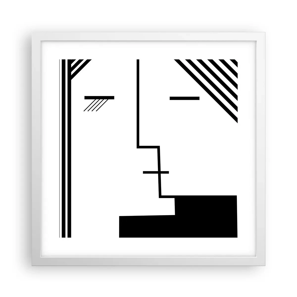 Plagát v bielom ráme - Proste bozk - 40x40 cm