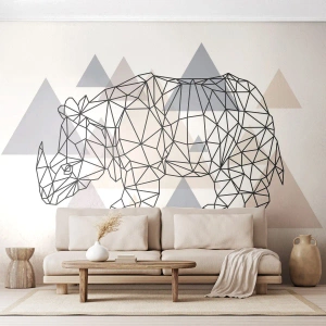 Fototapeta Premium Sand - Štruktúra sily - Abstrakcia, Grafika, Nosorožec - 300x210 cm
