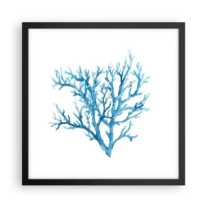 Plagát v čiernom ráme - Morský filigrán - 40x40 cm