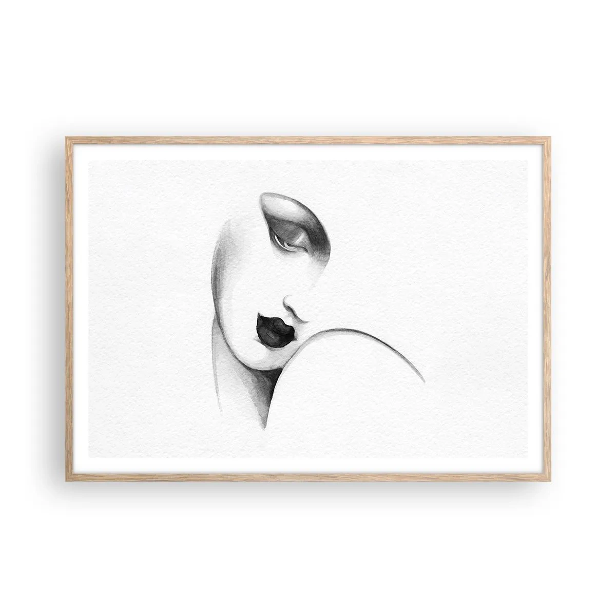 Plagát v ráme zo svetlého duba - V štýle Lempickej - 100x70 cm