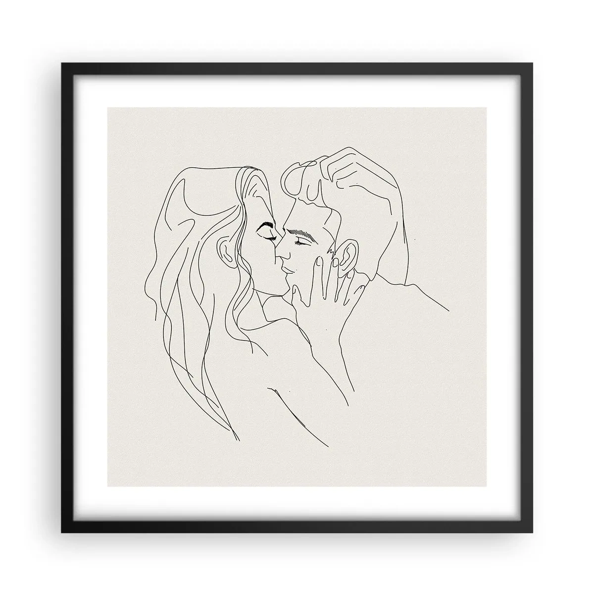 Plagát v čiernom ráme - Zamotaní citom - 50x50 cm