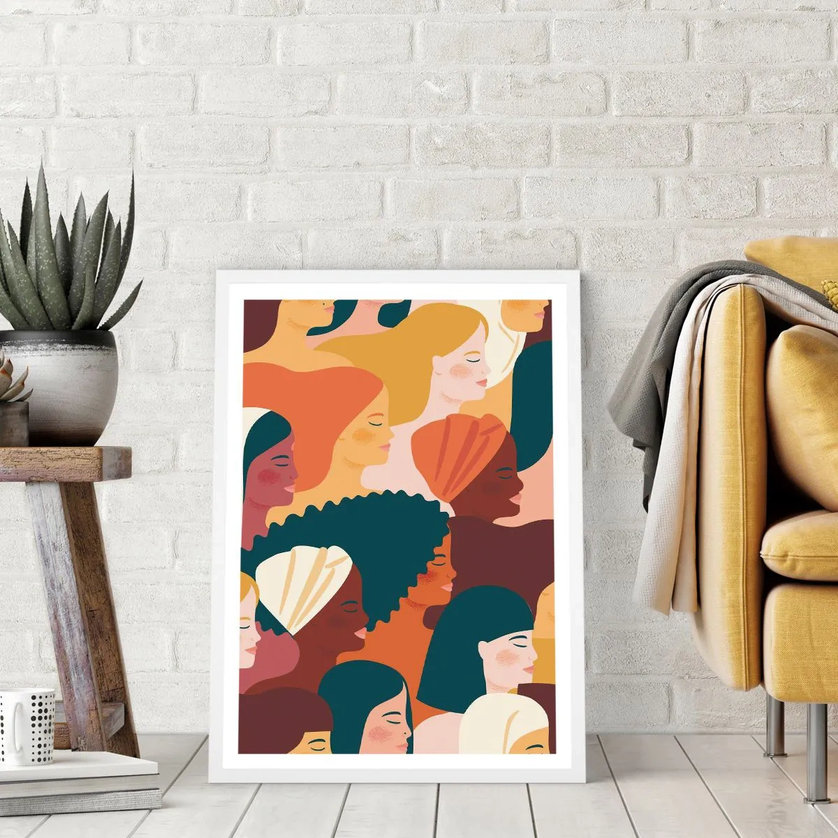 Plagát v bielom ráme - Iba ženskosť - 61x91 cm