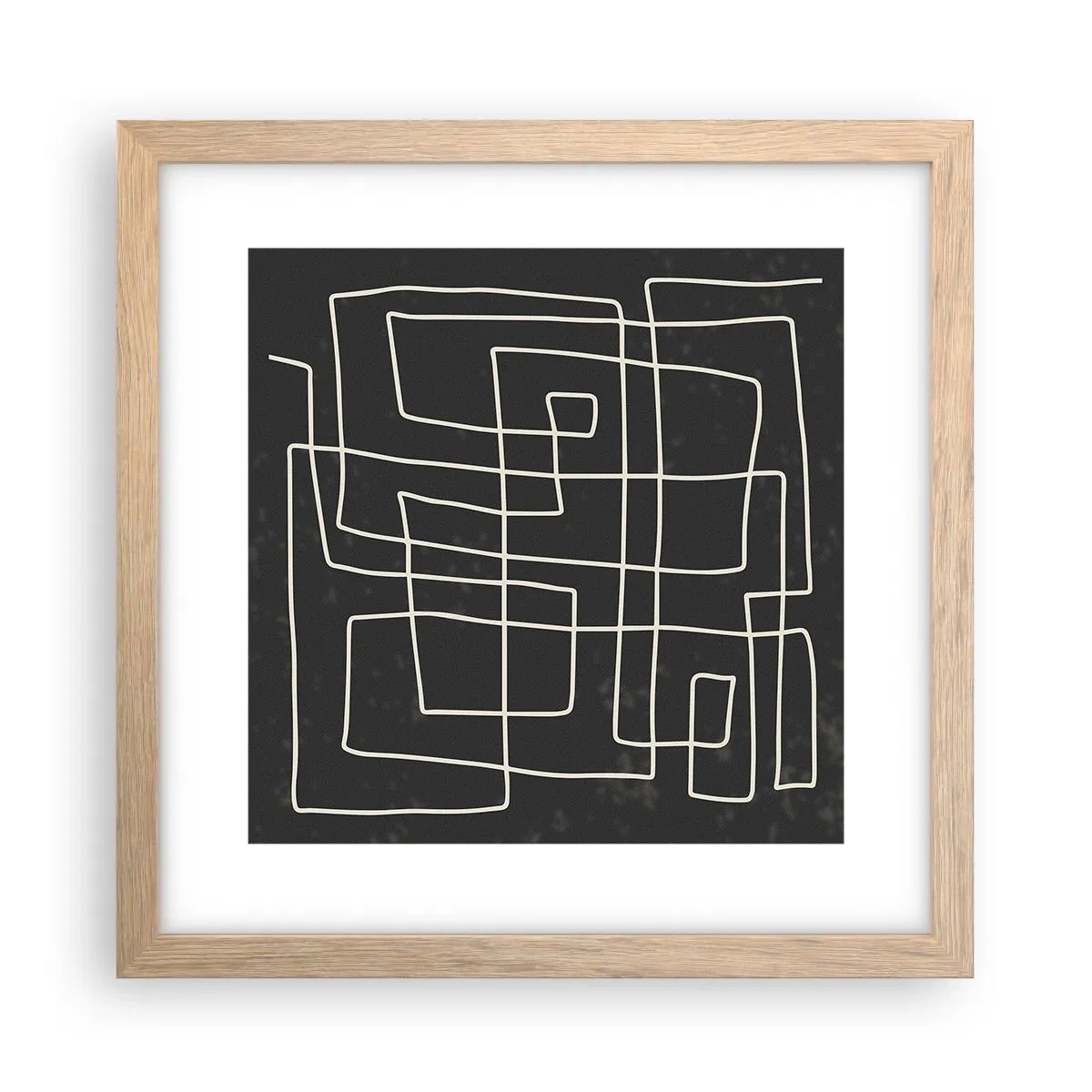 Plagát v ráme zo svetlého duba - Nie je to tak jednoduché - 30x30 cm