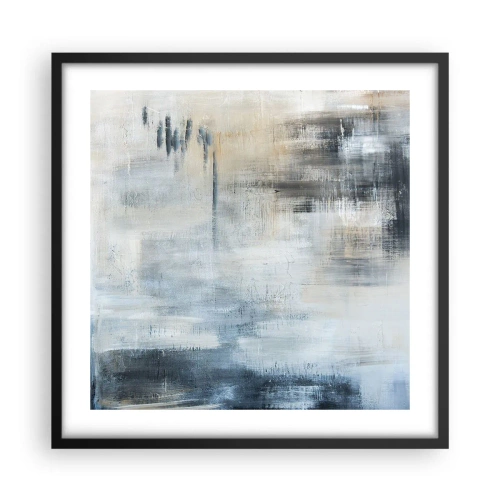 Plagát v čiernom ráme - Za závojom modrej - 50x50 cm