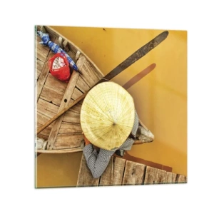 Obraz na skle - Život na žltej rieke - 60x60 cm