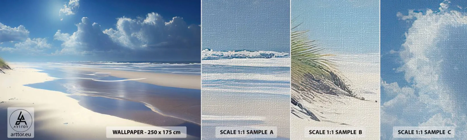 Vzorka fototapety Premium Canvas - Dovolenka v raji - Pláž, oceán, Prázdniny - 100x30 cm