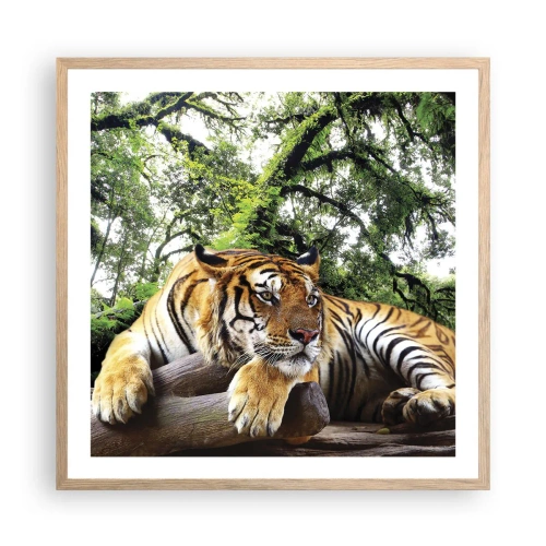 Plagát v ráme zo svetlého duba - S úctou - 60x60 cm