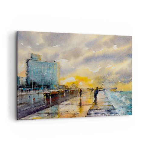 Obraz na plátne - Život na pobreží - 120x80 cm
