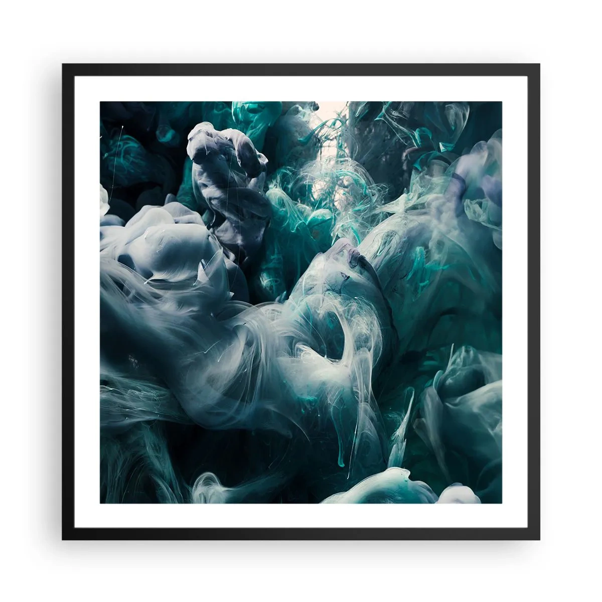 Plagát v čiernom ráme - Pohyb farby - 60x60 cm