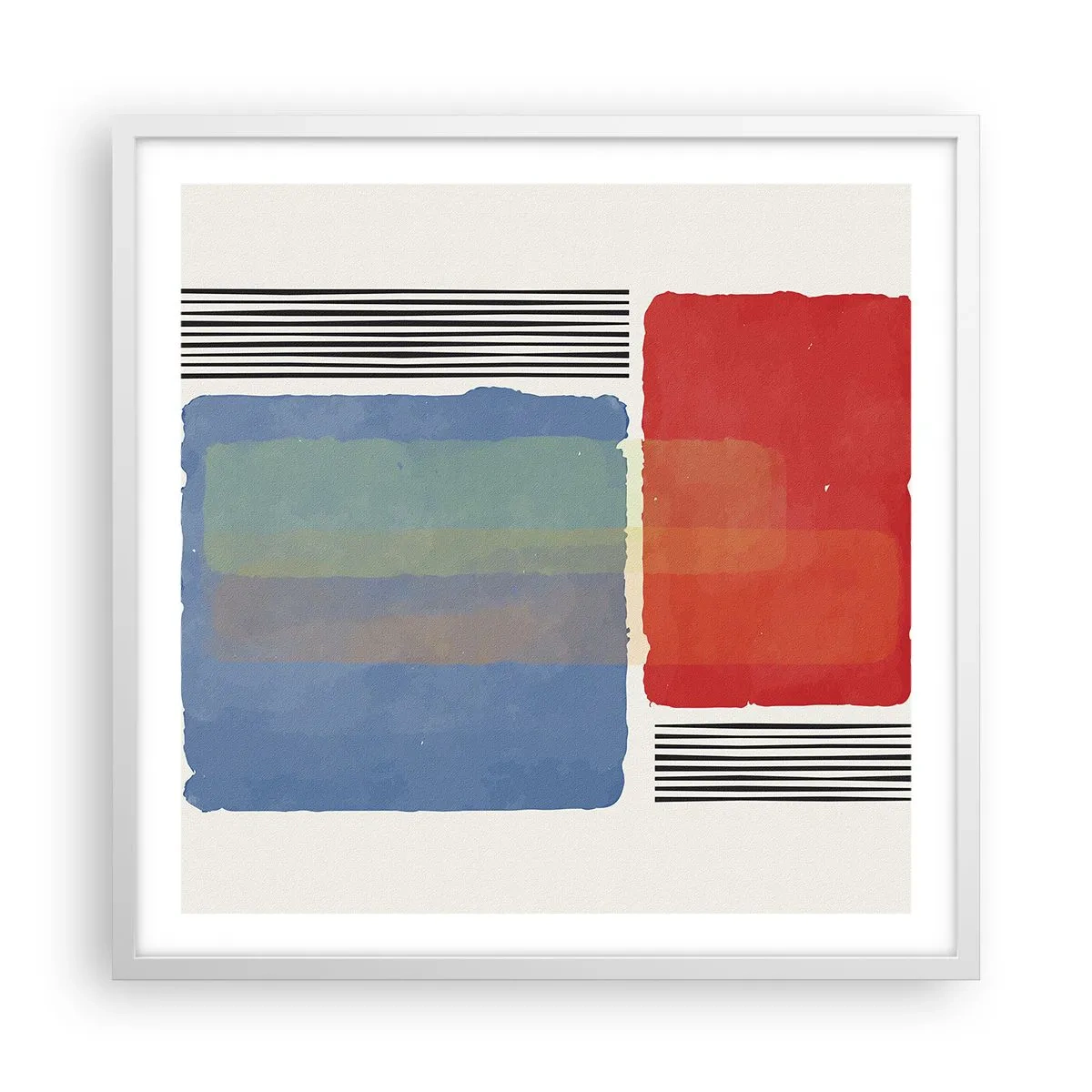 Plagát v bielom ráme - Duch a písmeno geometrie - 60x60 cm