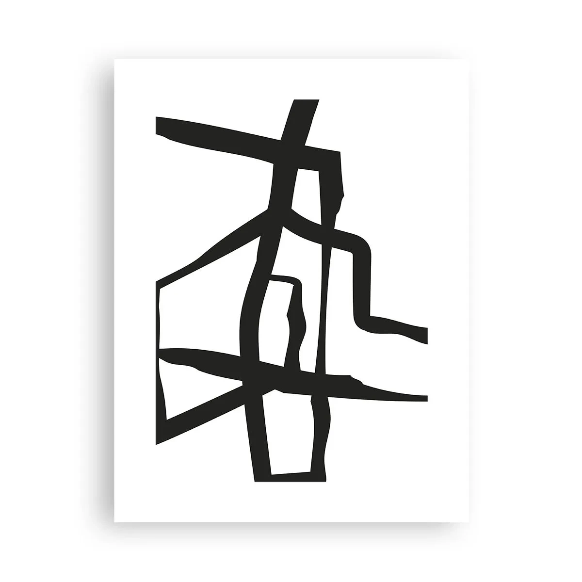 Plagát - Čiernobiela konštrukcia - 30x40 cm