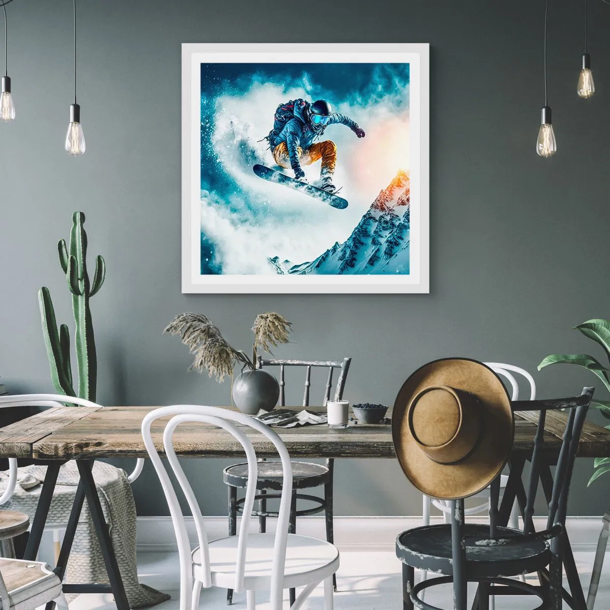 Plagát v bielom ráme - Extrémne emócie - 60x60 cm