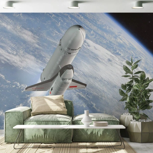 Fototapeta Premium Sand - Vesmírne nanebovstúpenie - Kozmos, Sputnik, Vesmírna raketa - 100x70 cm