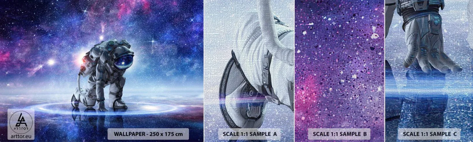 Vzorka fototapety Premium Canvas - Hviezdne nebo nado mnou - kozmonaut, Kozmos, Astronaut - 100x30 cm