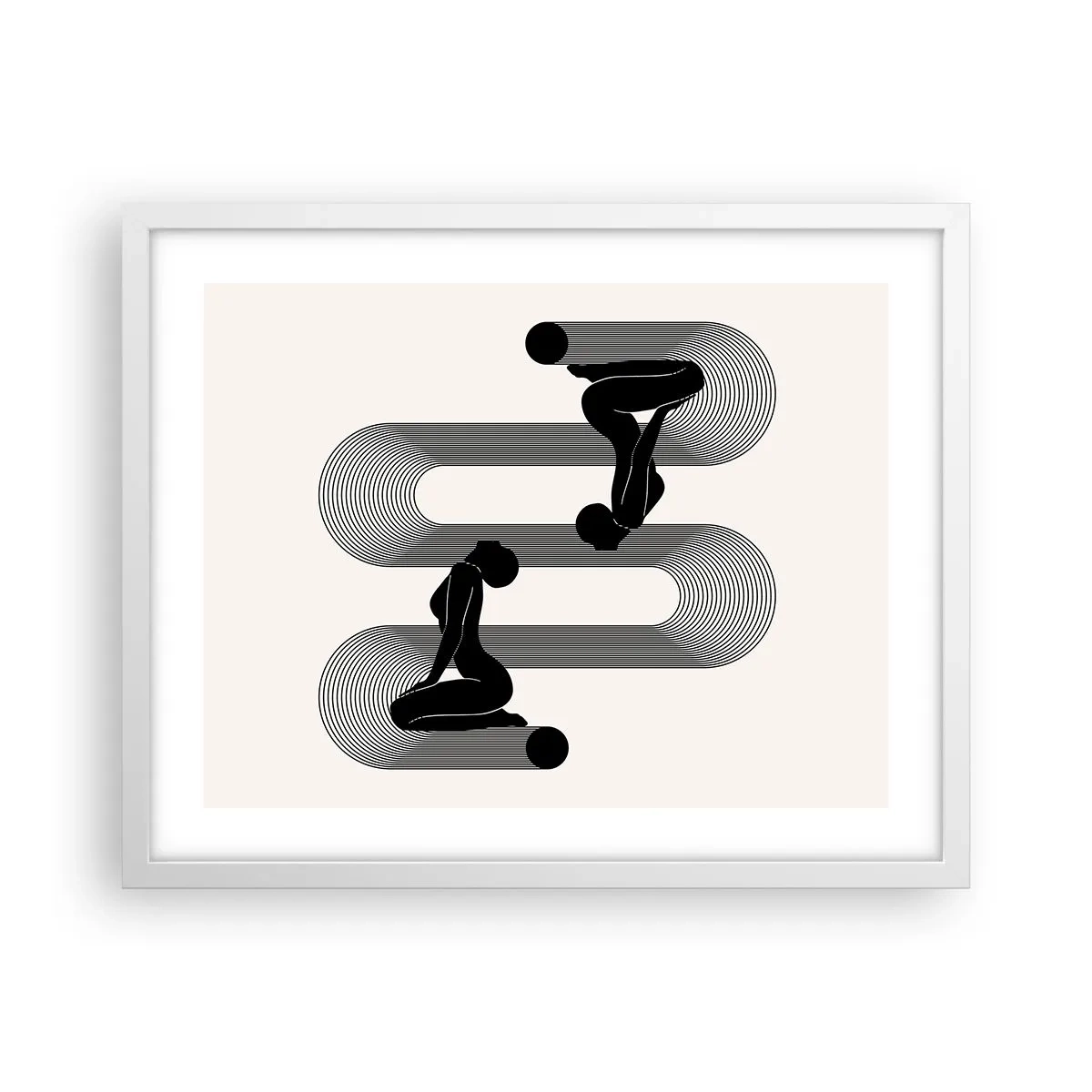 Plagát v bielom ráme - Zmyselná symetria - 50x40 cm