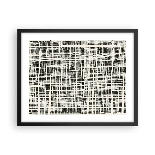 Plagát v čiernom ráme - Tkaná kompozícia - 50x40 cm
