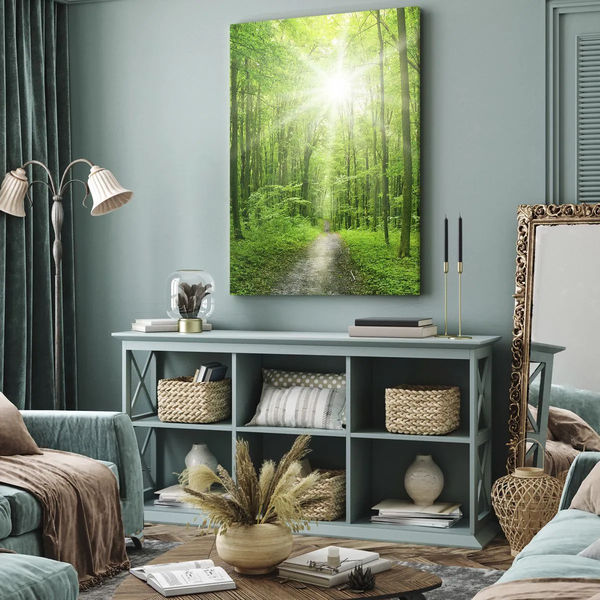 Obraz na plátne - Zelená katedrála - 45x80 cm