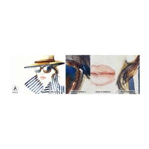 Vzorka fototapety Premium Sand - Florida víta! - Ženská tvár, Portrét ženy, Móda - 100x30 cm