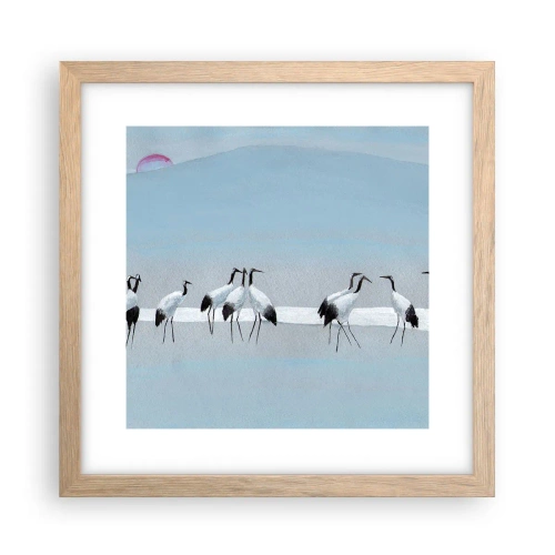 Plagát v ráme zo svetlého duba - Po horúcom dni - 30x30 cm