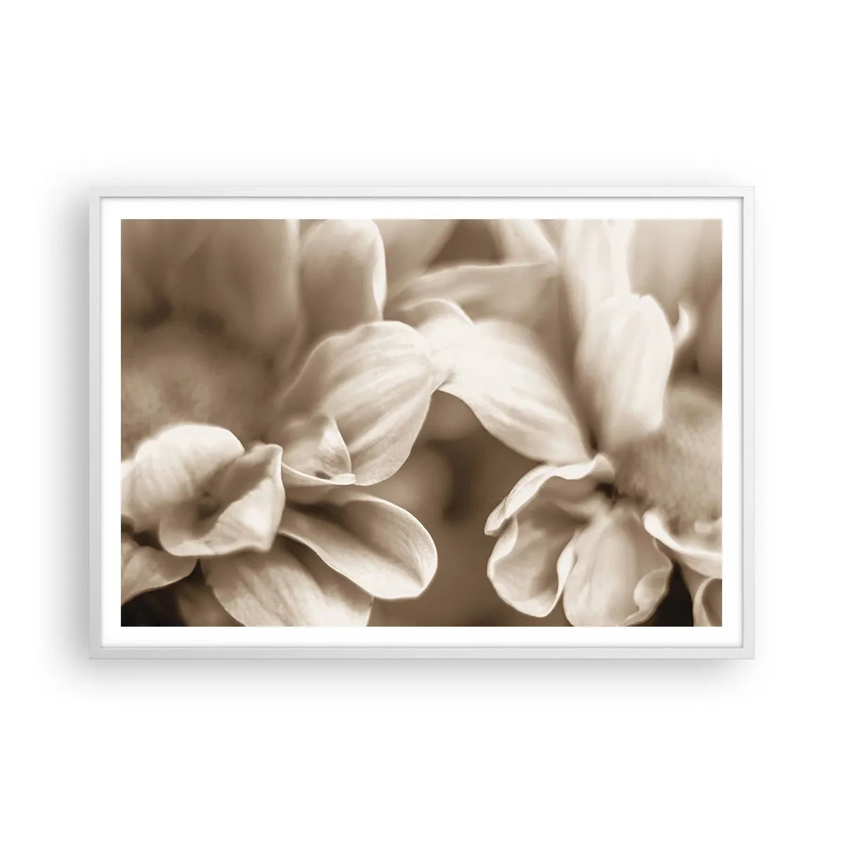 Plagát v bielom ráme - Nežné ako úsmev - 100x70 cm