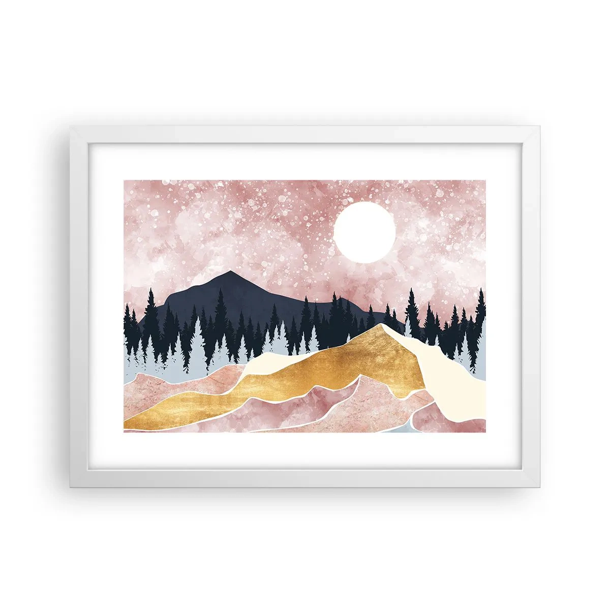 Plagát v bielom ráme - Nočná hliadka - 40x30 cm