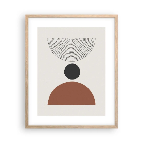 Plagát v ráme zo svetlého duba - V centre pozornosti - 40x50 cm