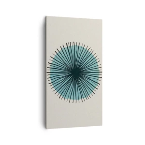 Obraz na plátne - Žiariaca modrá - 45x80 cm