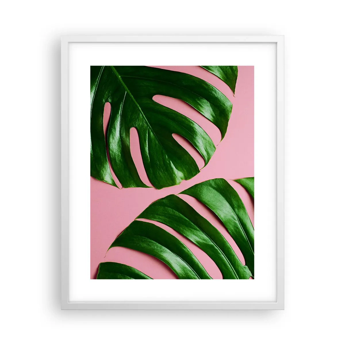 Plagát v bielom ráme - Zelené rendez-vous - 40x50 cm