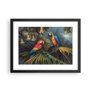 Plagát v čiernom ráme - Romantizmus v trópoch - 40x30 cm