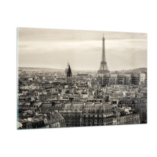 Obraz na skle - Nad strechami Paríža - 120x80 cm