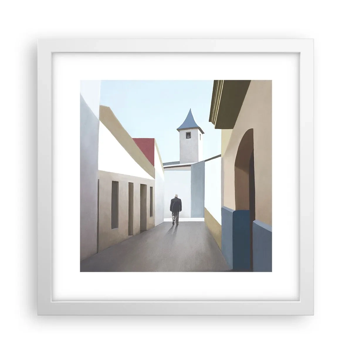 Plagát v bielom ráme - Slnečná prechádzka - 30x30 cm