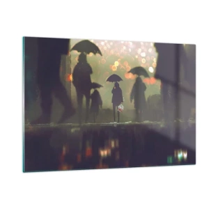 Obraz na skle - Z perspektívy kvapky dažďa - 120x80 cm