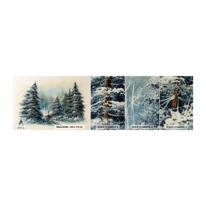 Vzorka fototapety Premium Canvas - Pripravenie na Vianoce - Krajina, les, Príroda - 100x30 cm