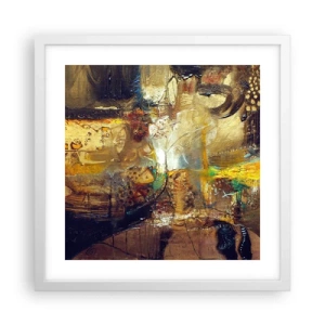 Plagát v bielom ráme - Zima, teplejšie, horúco - 40x40 cm