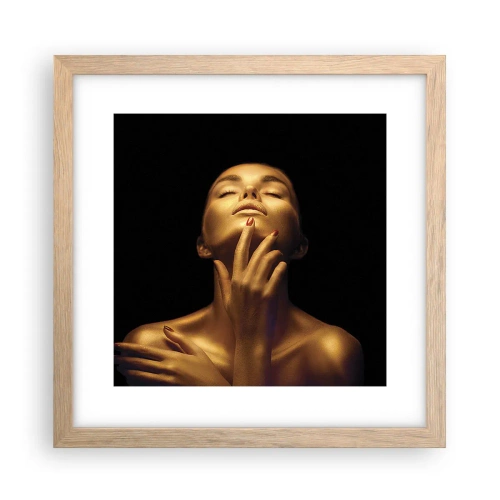 Plagát v ráme zo svetlého duba - Ako zlatý hodváb - 30x30 cm