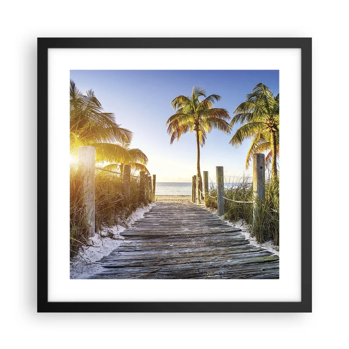 Plagát v čiernom ráme - Priamo do raja - 40x40 cm
