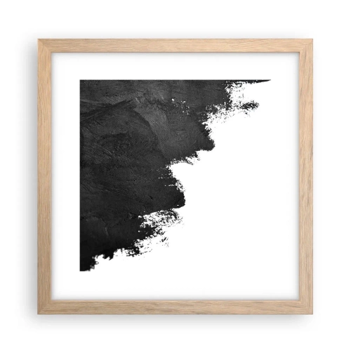 Plagát v ráme zo svetlého duba - Živly: zem - 30x30 cm