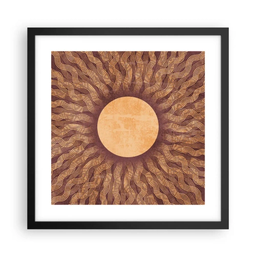 Plagát v čiernom ráme - Ikona slnka - 40x40 cm