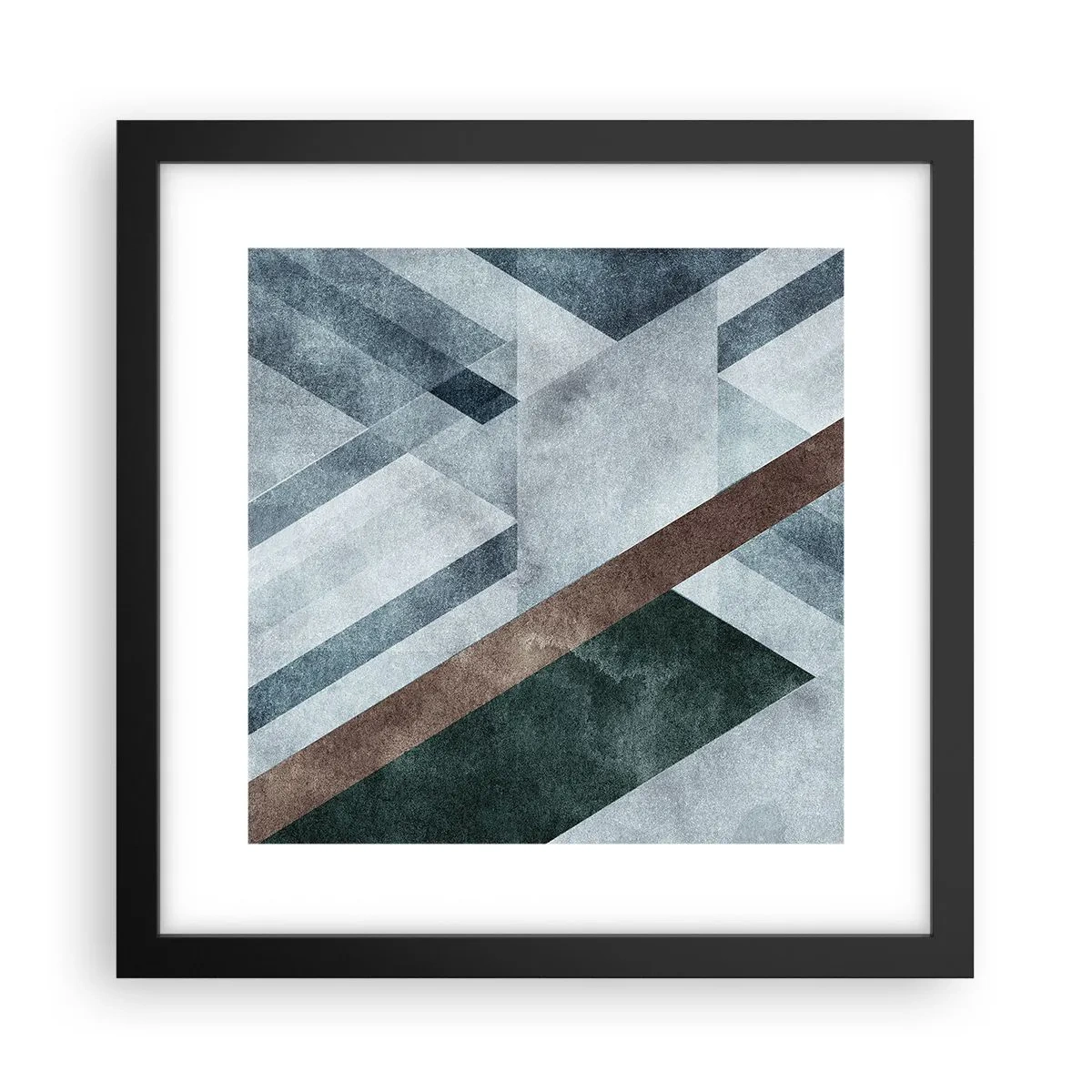 Plagát v čiernom ráme - Sofistikovaná elegancia geometrie - 30x30 cm