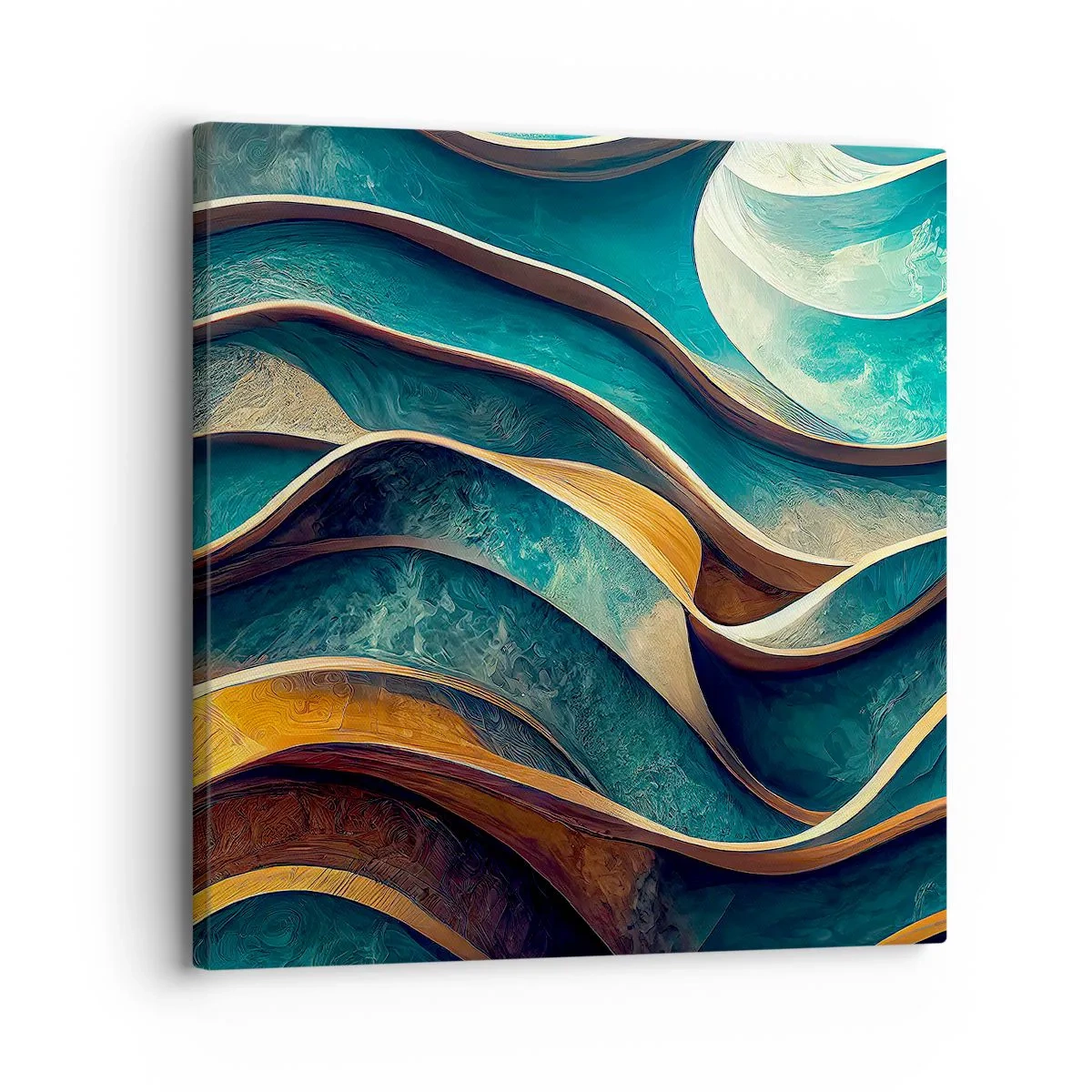 Obraz na plátne - Meandre modrej - 30x30 cm