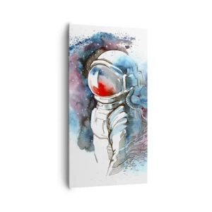Obraz na plátne - Sám s vesmírom - 65x120 cm