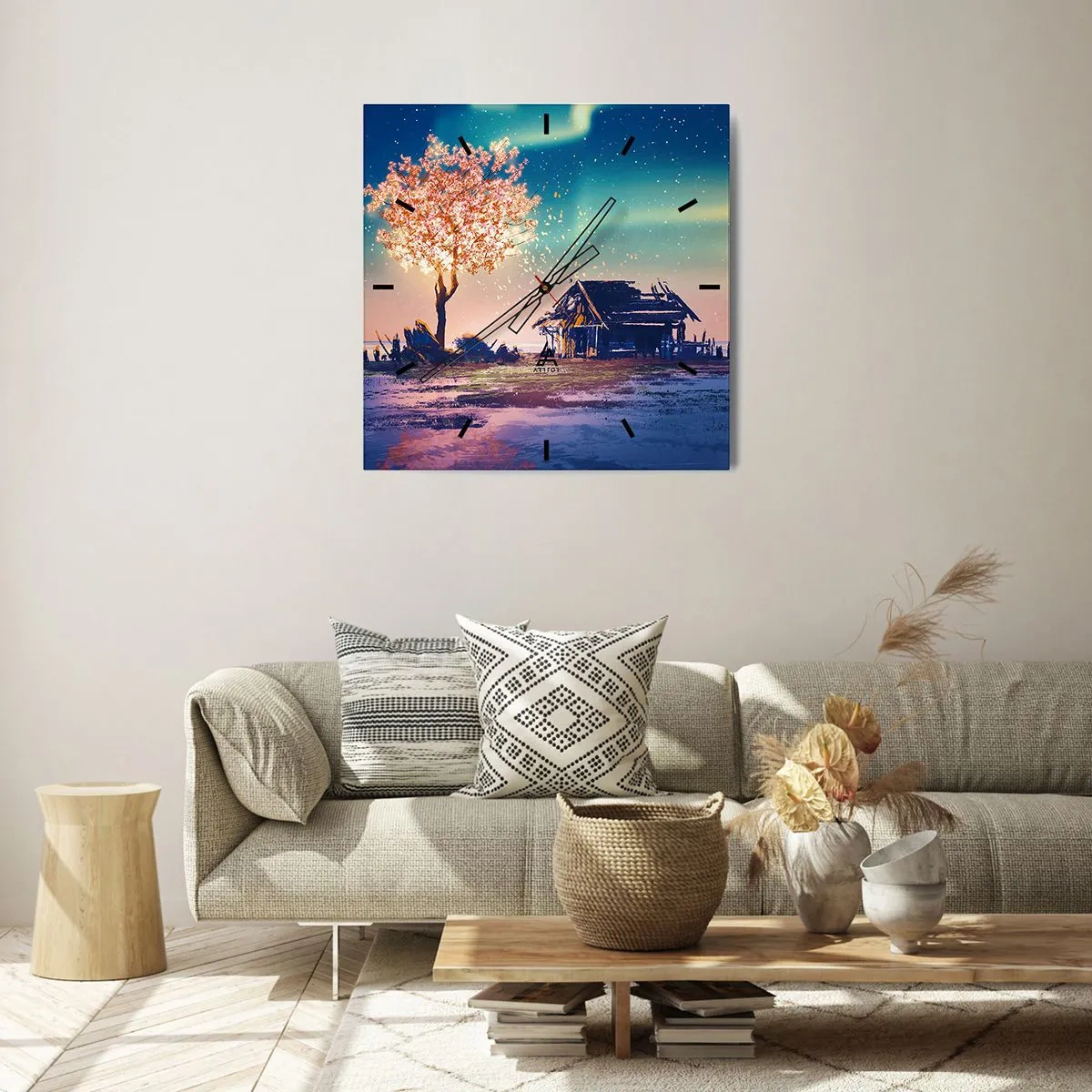 Nástenné hodiny - Príroda neskončí - 30x30 cm