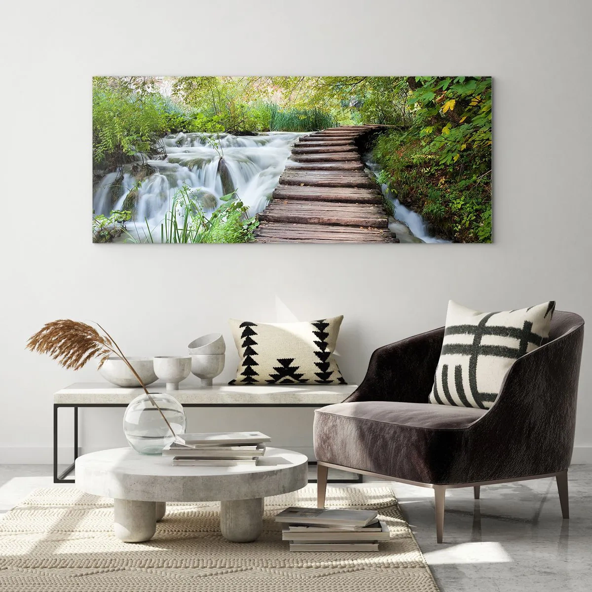 Obraz na skle - Voda nie je vôbec tichá - 120x50 cm